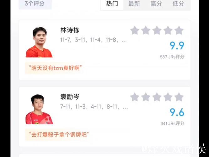 林诗栋4-1战胜袁励岑 生涯首进全运会男单决赛